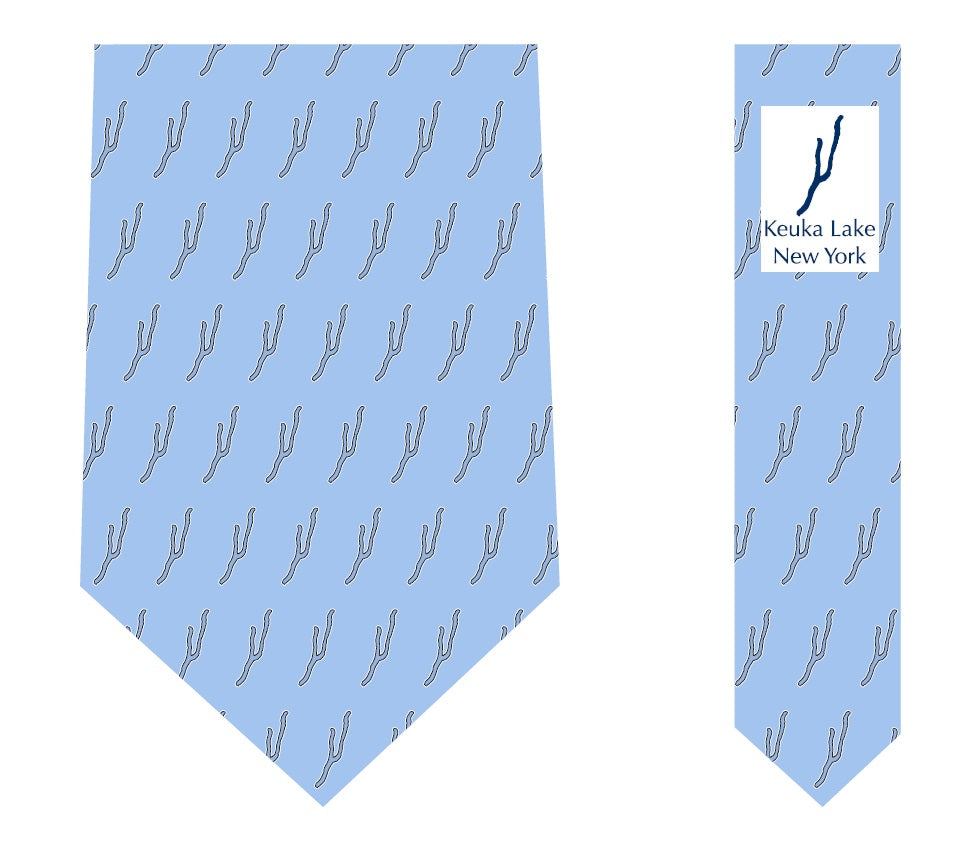 Keuka Lake Vineyard Vines Tie - Light Blue