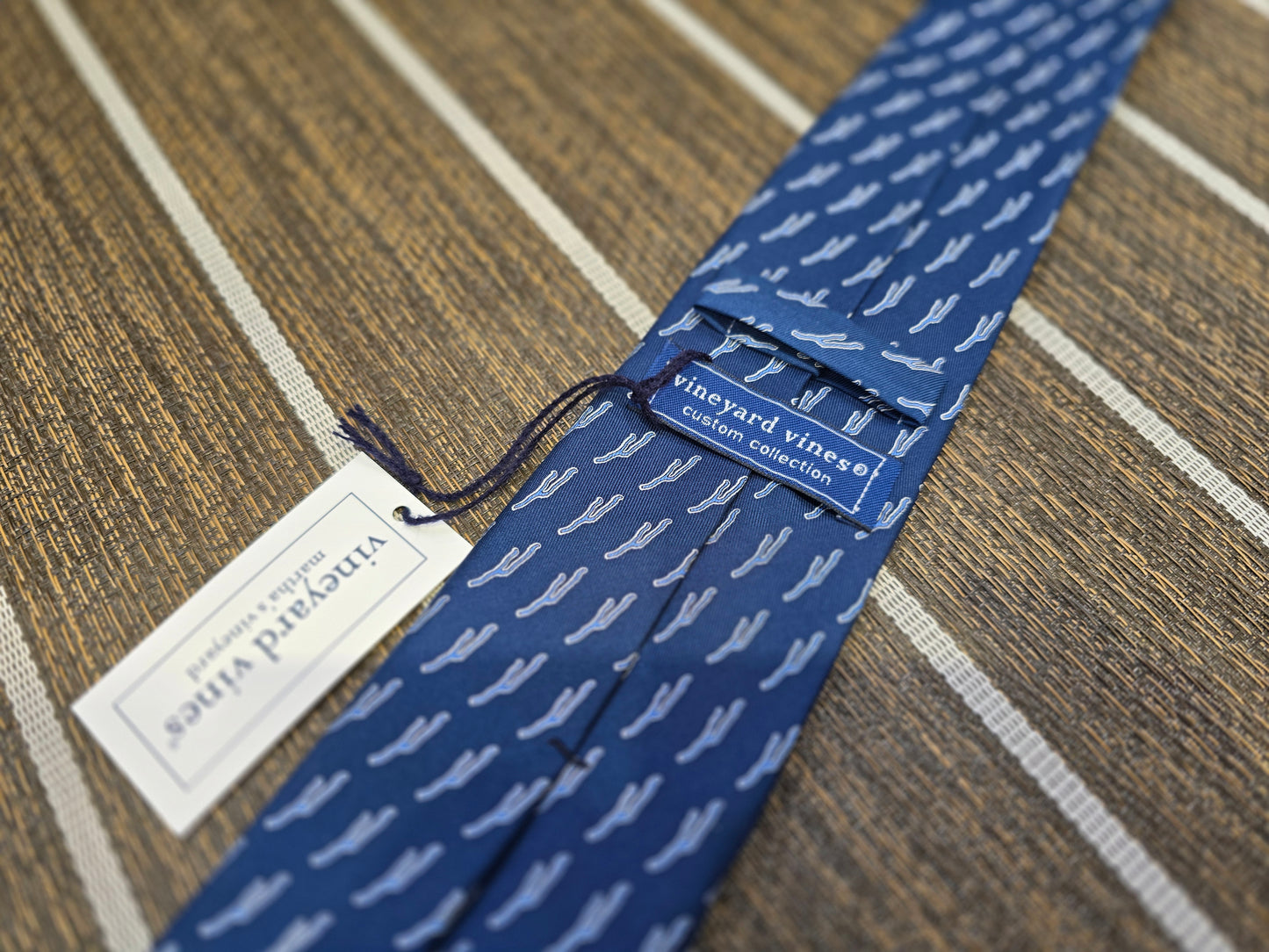 Keuka Lake Vineyard Vines Tie - Navy