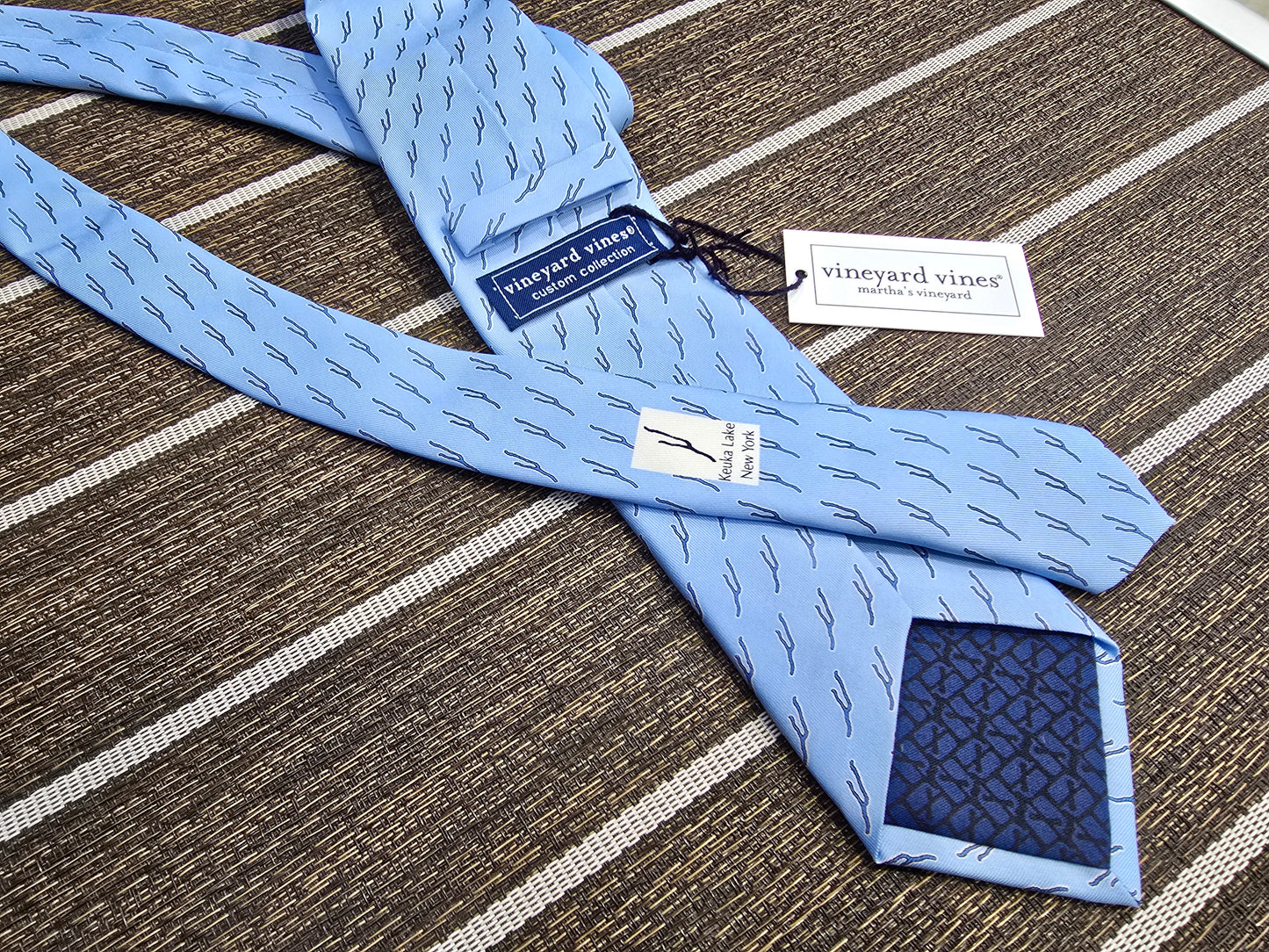 Keuka Lake Vineyard Vines Tie - Light Blue