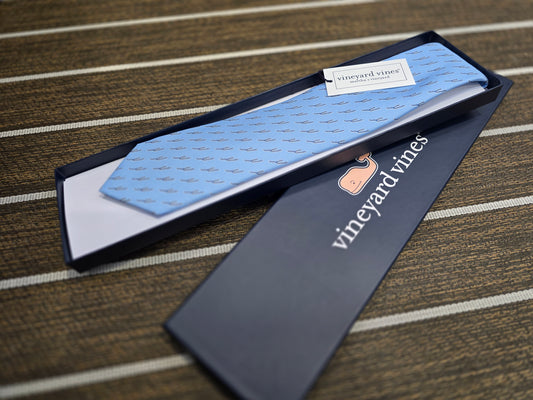 Keuka Lake Vineyard Vines Tie - Light Blue