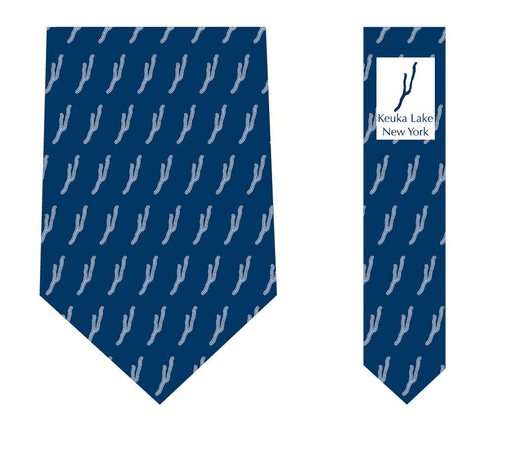 Keuka Lake Vineyard Vines Tie - Navy