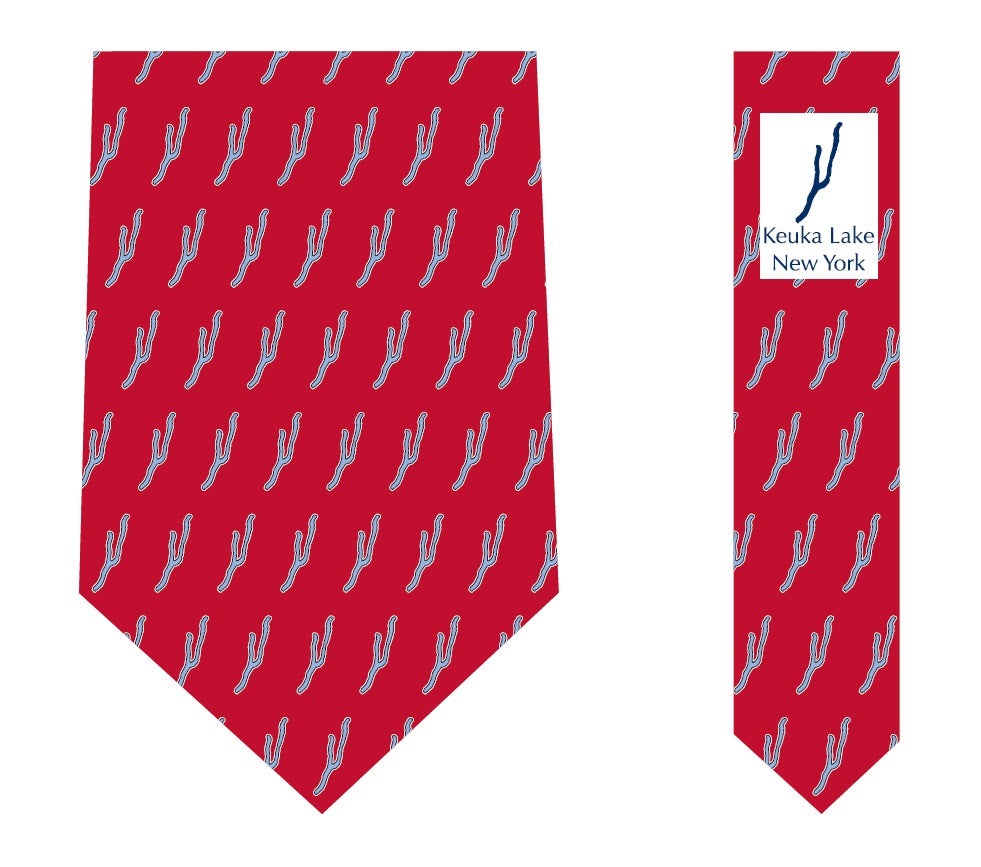 Keuka Lake Vineyard Vines Tie - Red